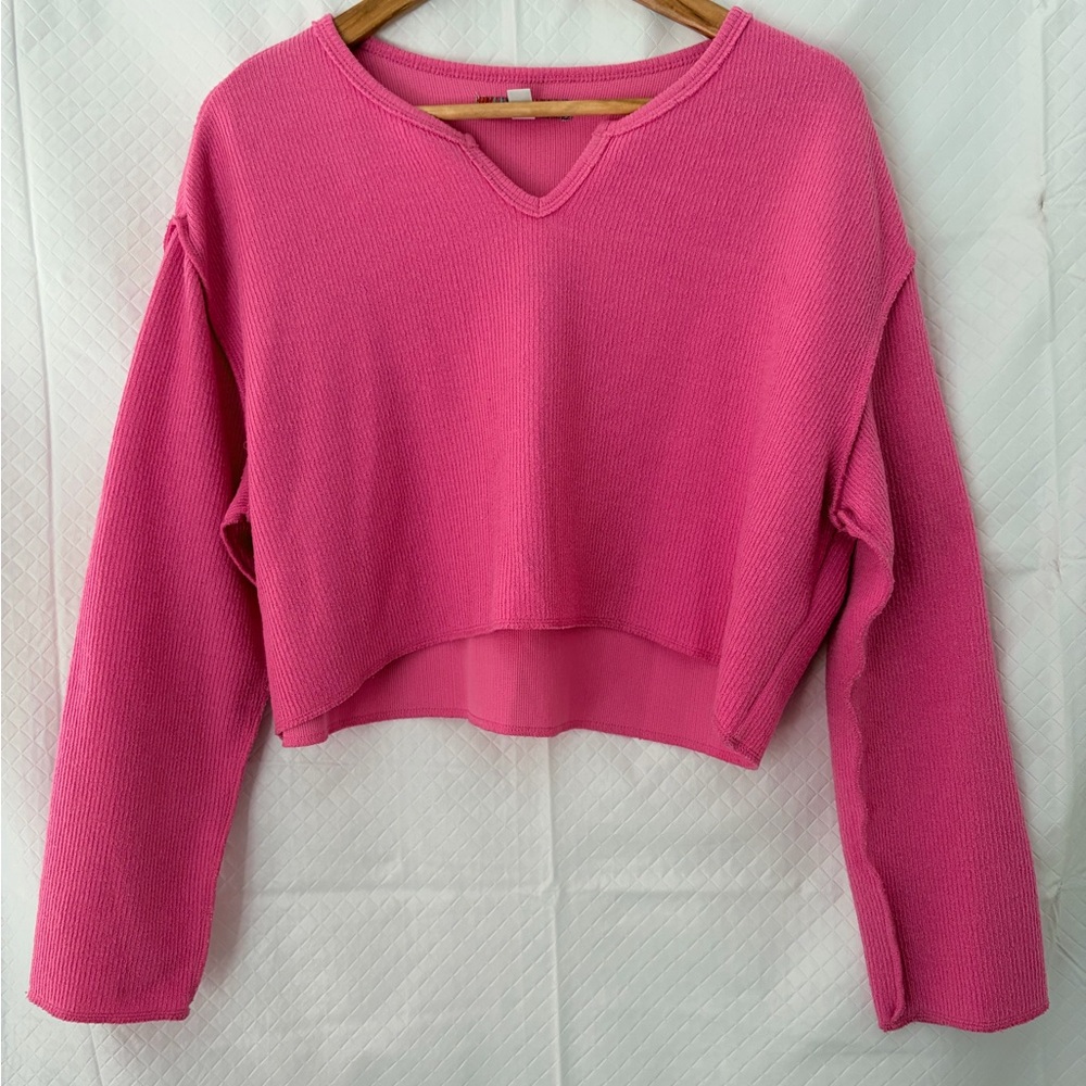Urban Outfitters Vibrant Pink Knit cropped Top